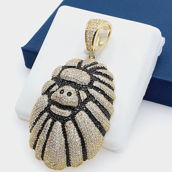 "14K Gold Plated Cubic Zircon Pendant, INUS1BR226 - Picture 2 of 9